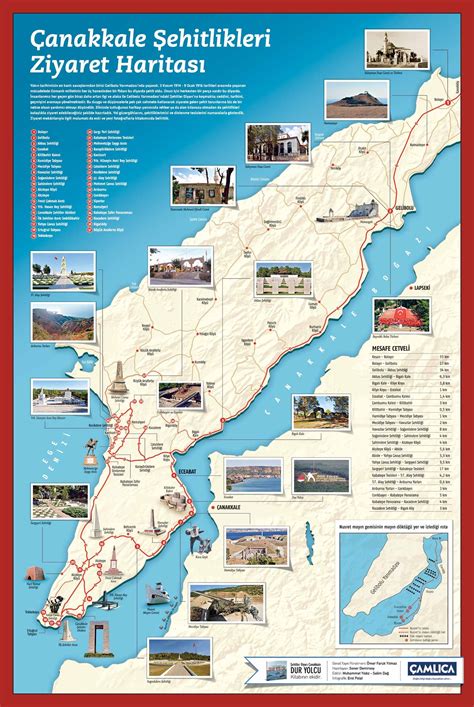 Çanakkale de gezilecek yerler haritası